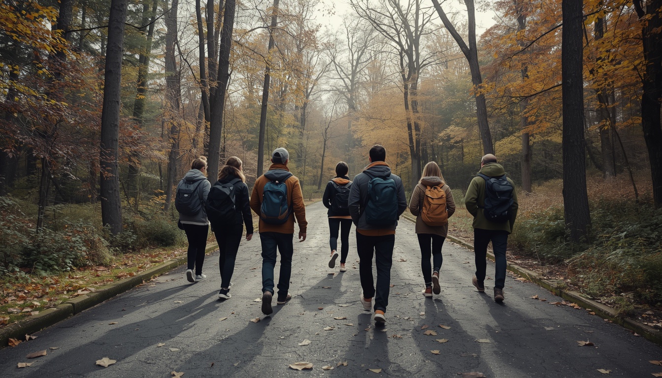 Group walking environment coaching session
